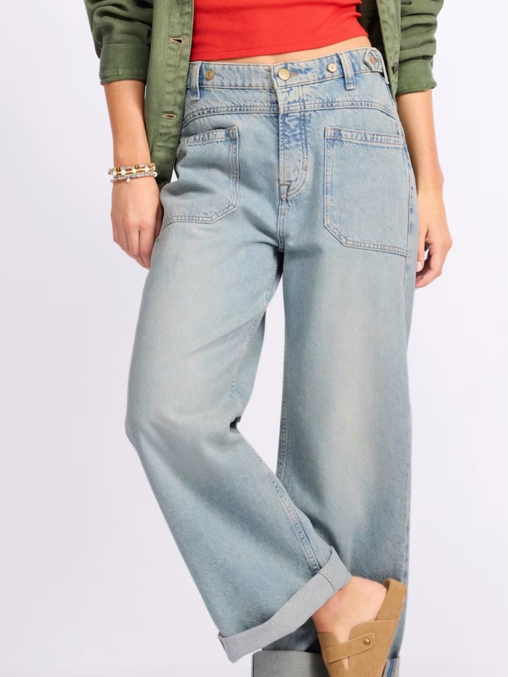 Free People Palmer Cuffed Baggy Jeans - Picture 4 of 4